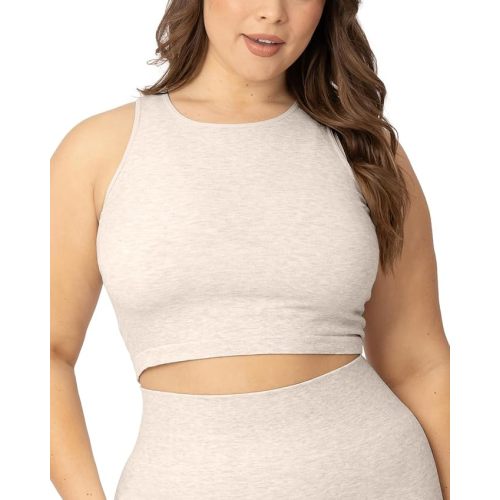 Kindred Bravely Sublime Longline Nursing Bras for Breastfeeding, Soft Nursing Crop Tank Maternity Bra with Built in Shelf Bra