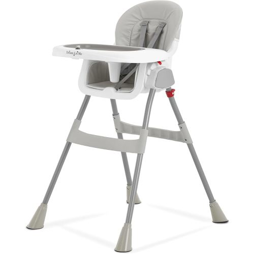 Dream On Me Portable 2-in-1 Tabletalk High Chair, Convertible Compact High Chair, Light Weight Portable Highchair, Grey