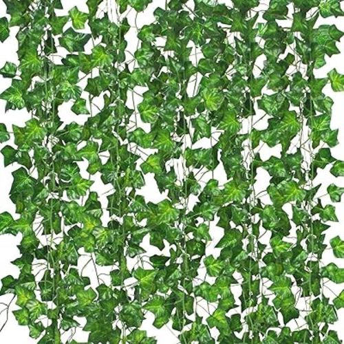 Comtelek 168 FT Artificial Ivy 24 Pack Ivy Vine Garland Ivy Leaves Greenery Garlands Clip Hanging Fake Leaf Plants Faux Green Flowers Decor Home Kitchen Garden Office Wedding Wall