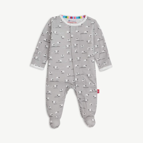 gray baa baa baby modal magnetic parent favorite footie – Magnetic Me
