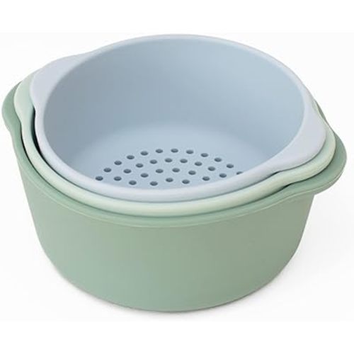 Inspire My Play - 3 x Nesting Bowls and Sieve - Perfect for Sensory PlayTray - Sensory Bin Accessories - Special Education Classroom Supplies - Montessori Education Toys