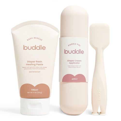 Rash Rescue Healing Paste + Paddle Pal Diaper Cream Appicator Bundle - Gentle on Sensitive Skin, Fragrance-Free, Microbiome Mindful & Pediatrician Tested
