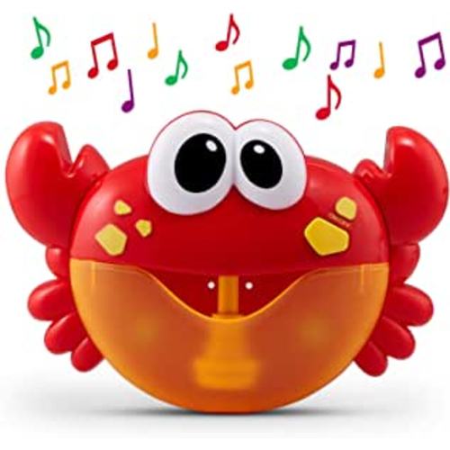 Amazon.com: Chuchik Crab Bubble Bath Maker for The Bathtub. Blows Bubbles and Plays 24 Children’s Songs – Baby, Toddler Kids Bath Toys Makes Great Gifts for Toddlers – Sing-Along Bath Bubble Machine (Light-Red) : Toys & Games