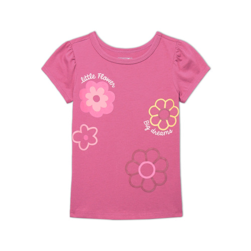 Garanimals Toddler Girls Graphic Tee with Puff Sleeves, Sizes 18M-5T