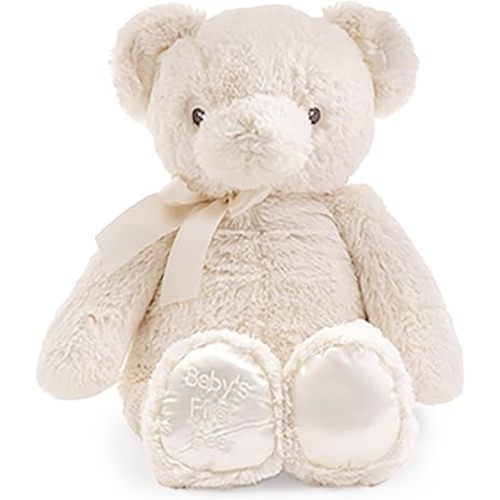 Bearington Baby's First Teddy Bear Plush, Creamy White, 12 Inch Creamy White Stuffed Animal