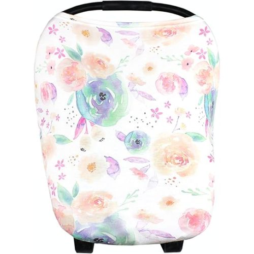 Copper Pearl Nursing Cover – Multi-Use Cover for Baby Girl or Boy, Car Seat Cover, Stroller Cover & Breast Feeding Cover Up for Women, Bloom