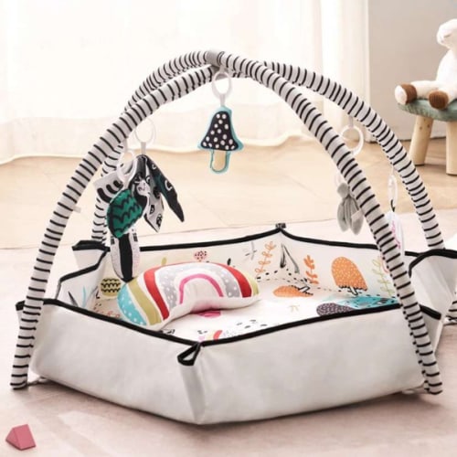 Baby Play Gym With 6 Sensory Toys
