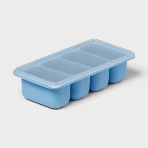 1c Silicone Freezer Mold with Lid Blue - Room Essentials™