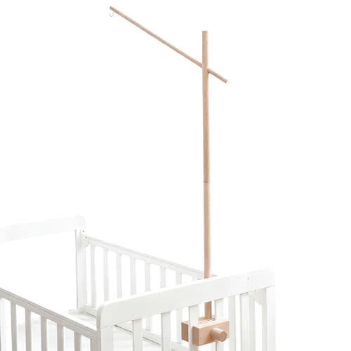 Baby Crib Mobile Arm,33.5in HBM Wooden Mobile Arm for Crib Mobile Hanger for Crib Baby Girl Nursery Decor