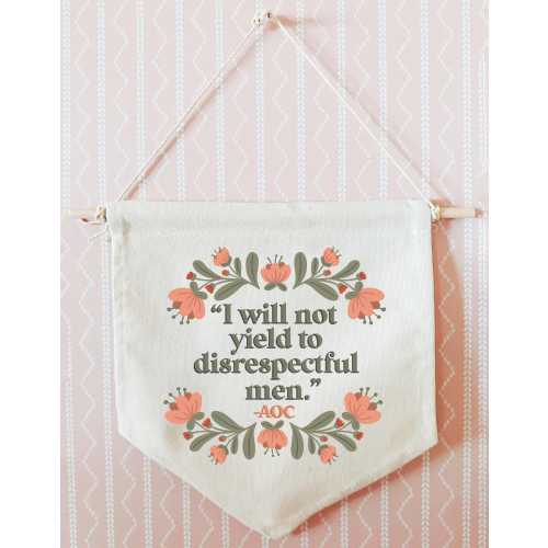 AOC Quote Canvas Banner: Women Empowerment Office Decor