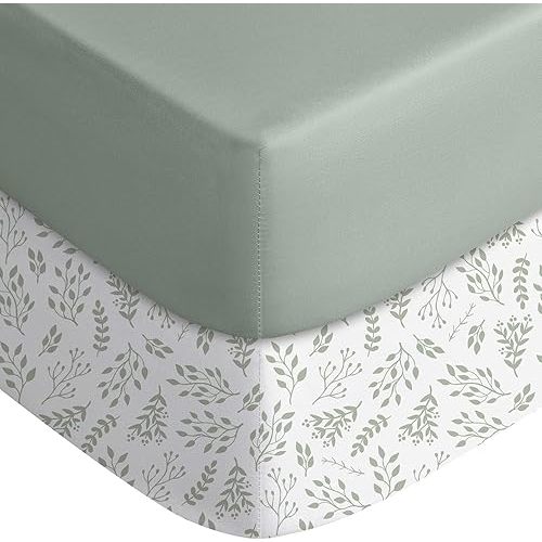 Pack and Play Sheets, Green + Leaf