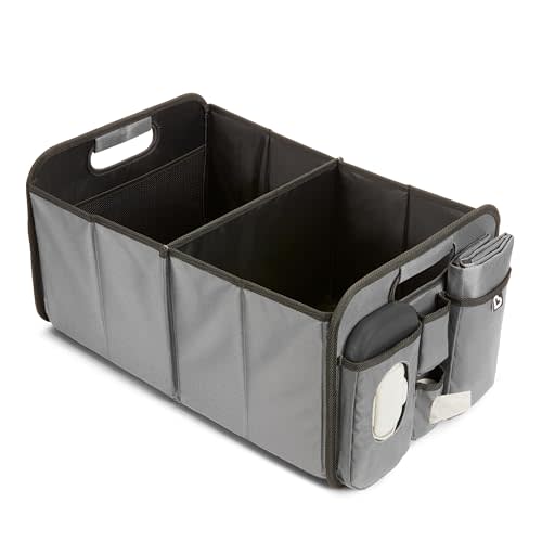 Munchkin Brica Out-n-About Trunk and Car Organizer with Diaper Changing Station, Collapsible, Grey