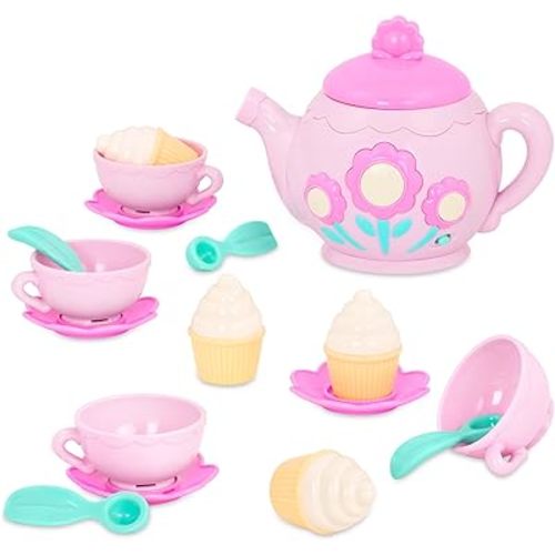 Battat- Play Circle- Singing Teapot – Toy Food – Pretend Play- Kitchen Set – 3 years + (17 Pcs)