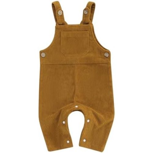 Ledy Champswiin Infant Boy Girl Overalls Gender Neutral Baby Solid Color Clothes Suspender Pants