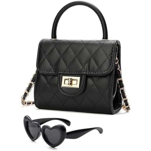 Little Girl Purse Toddler Purse Childrens Purses for Girls (Black)