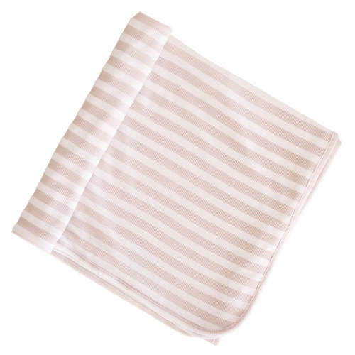 Latte Stripes Bamboo Waffle Oversized Swaddle Blanket