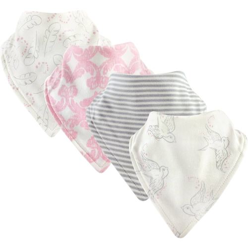Touched by Nature Unisex Baby Organic Cotton Bandana Bibs, Bird, One Size