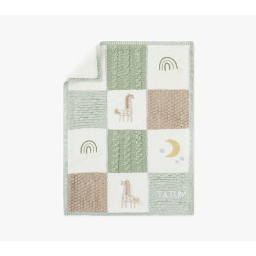Giraffe Patchwork Heirloom Baby Blanket | Pottery Barn Kids