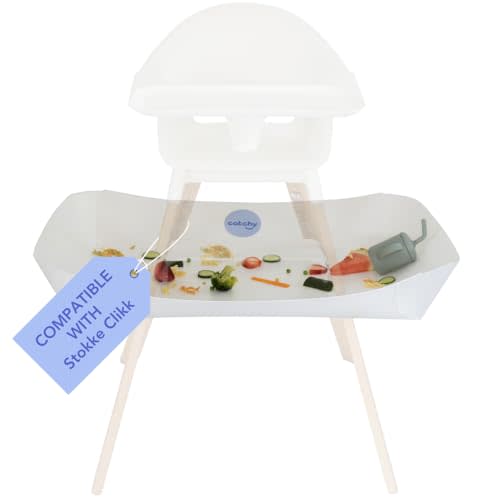 CATCHY - Food Catcher - Compatible with Stokke Clikk High Chair + 11 Other High Chairs - Highchair Sold Separately - Baby & Toddler Food & Mess Catcher - Under High Chair Accessory