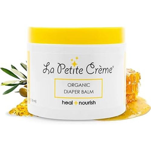 French Organic Diaper Balm (4 oz) - Healing & Nourishing Diaper Cream - Gentle & Safe Liniment Baby Lotion - USDA Certified Organic - Baby Essentials for Newborn