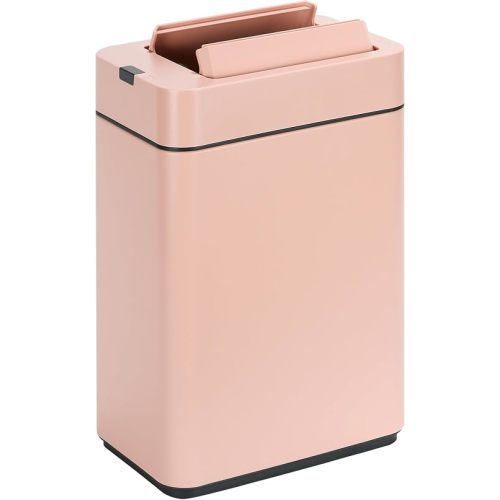 ELPHECO Slim Bathroom Trash Can with Lid 2.6 Gallon Smart Trash Can Pink