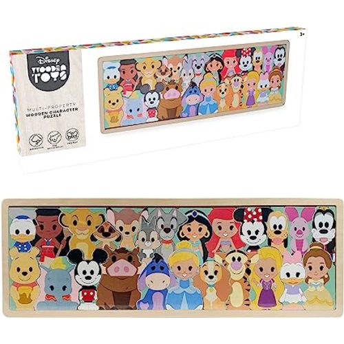 Disney Wooden Toys Character Puzzle, 25-Pieces, Learning and Education, Pretend Play, Kids Toys for Ages 3 Up by Just Play