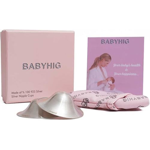 The Orginal Silver Nursing Cups – Silver Nipple Shields for Breastfeeding - Nipple Guards Protector for Breastfeeding - Nipple Shields for Nursing Newborn – Nickel Free – 925 Silver
