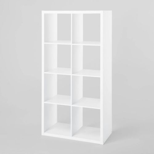 8 Cube Organizer White - Brightroom™: Decorative Bookshelf, Cubby Storage, MDF & Particle Board, 13" Compatible