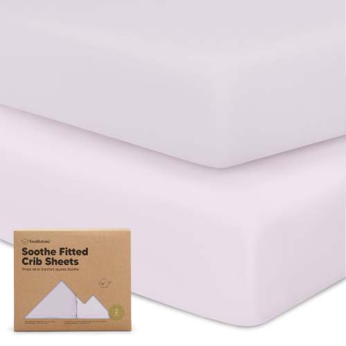 Soothe Fitted Crib Sheet - Thistle