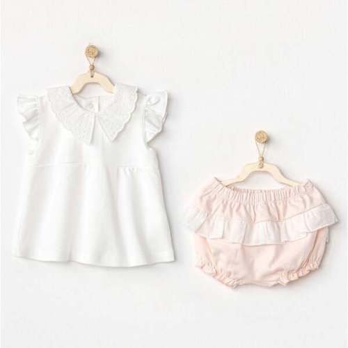 Duck Ruffle Summer Outfit, White - Andy Wawa | Maisonette