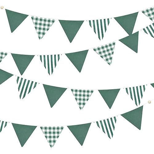 Green Pennant Banner Flags