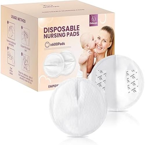 Ultra-Absorbent Disposable Nursing Pads,Super Soft & Breathable Breast Pads,Make The Breasts Light and Stay Dry,Breastfeeding Essentials for Moms,600Count