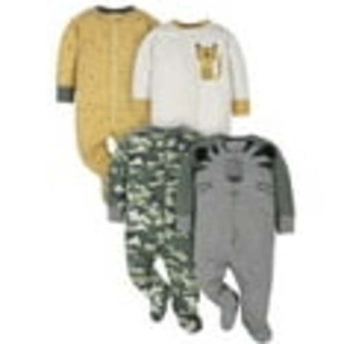 Gerber Baby Boy Sleep 'N Play Pajamas, 4-Pack