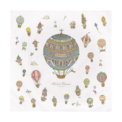Atelier Choux Paris Carré Swaddle, Hot Air Balloons - Dalhouse