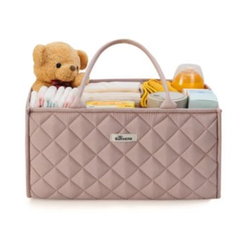 Quilted Diaper Caddy Organizer