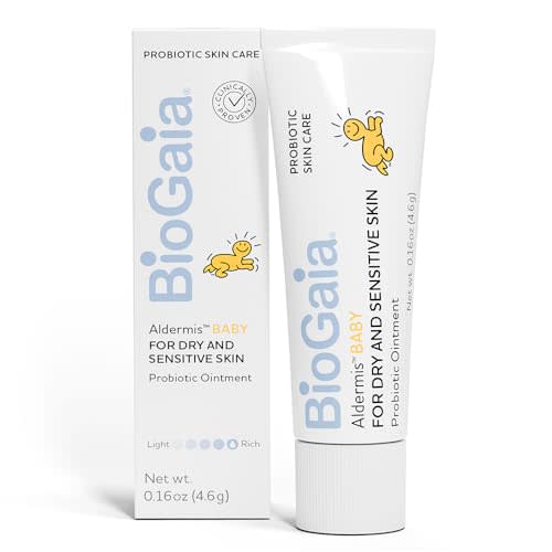 BioGaia Aldermis Baby Probiotic Ointment, Soothes Dry & Irritated Skin, Microbiome-Friendly With Plant-Based Oils, For Babies & Toddlers, 0.8oz.