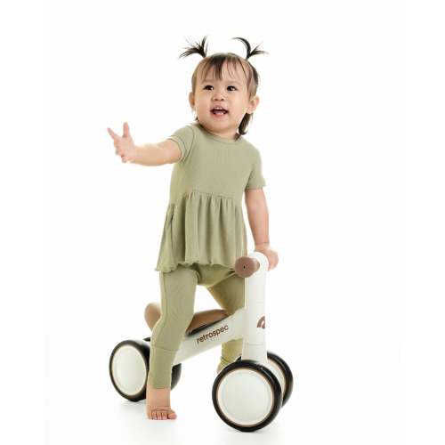 Reversible Opening Ready Set Romper® Twirl in Ribbed Pistachio