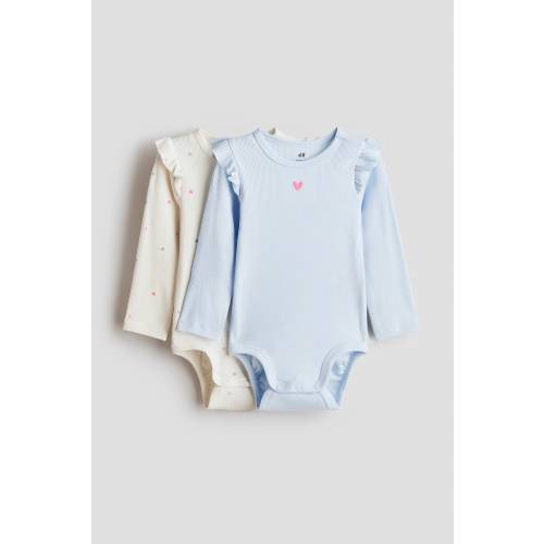 2-PACK COTTON BODYSUITS 3 months