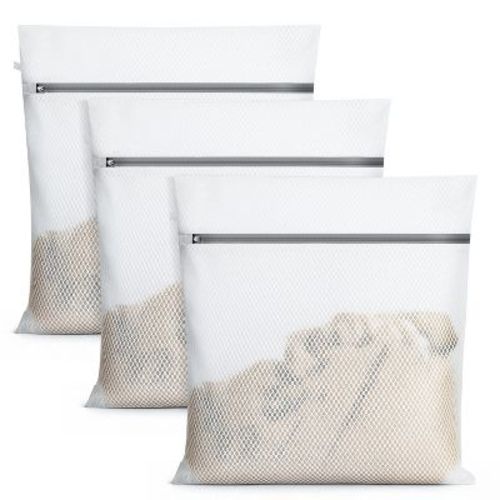 Garnen 3 Pack Zipper Mesh Laundry Bags Delicates, Travel Laundry Bags Mesh Wash Bags, Mesh Bag Lingerie Bag for Washing Delicates, Zipper Mesh Bags