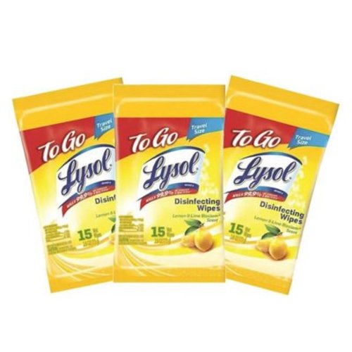 Lysol Disinfecting Wipes Lemon Lime Blossom 15 count (3 Pack of 15 wipes)