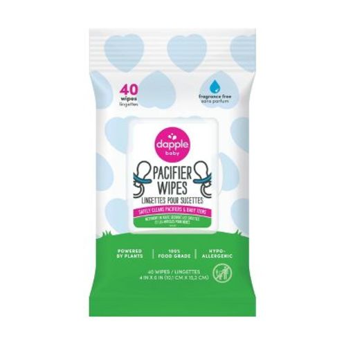 Dapple Unscented Plant Based Pacifier & Teether Wipes - 40ct
