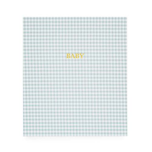 Blue Gingham Sugar Paper x Maisonette Baby Book