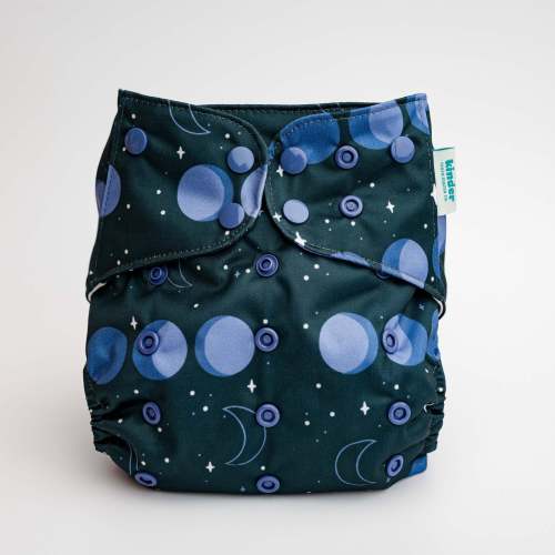 Space and Sky: Essentials Pocket Cloth Diaper with Athletic Wicking Jersey, Grows with your Baby