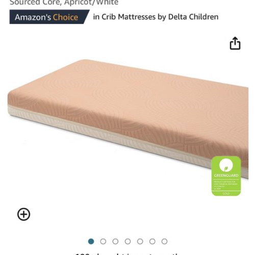 Amazon.com : Delta Children Summer Breeze Mattress - Breathable Baby Crib & Toddler Mattress with Cloud Core - Machine Washable Cover - GREENGUARD Gold – Waterproof - Sustainably Sourced Core, Apricot/White : Baby