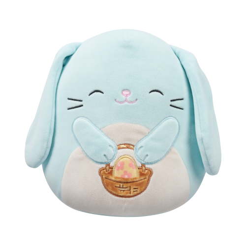 Squishmallows 8” Buttons the Blue Bunny with Easter Basket - Ultra Soft Plush Toy
