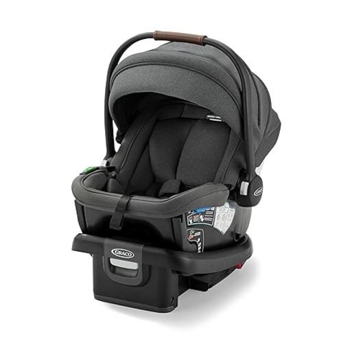Graco® Gomax Infant Car Seat, Ace, Lightweight, Reclining Rear Facing Car Seat Installs with or Without a Base