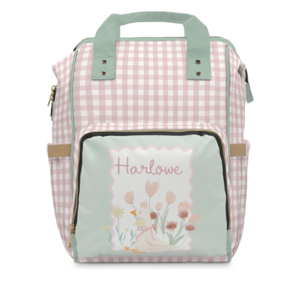 Backpack Diaper Bag | Tulip Meadow Gingham
