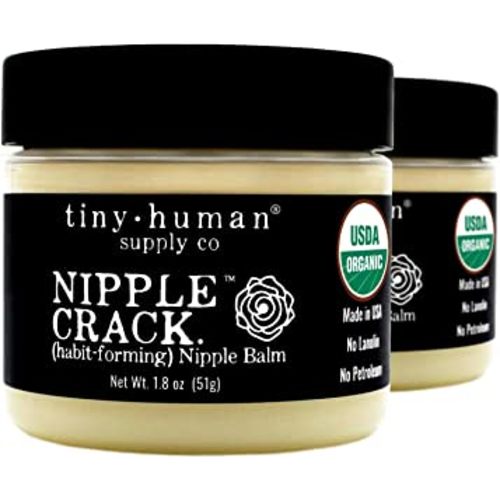 Organic Nipple Cream, Nipple Crack Lanolin Free Nipple Butter (2 Pack), Balm for Breastfeeding Mothers, No Need to Wash Off, Safe for Baby and Mama