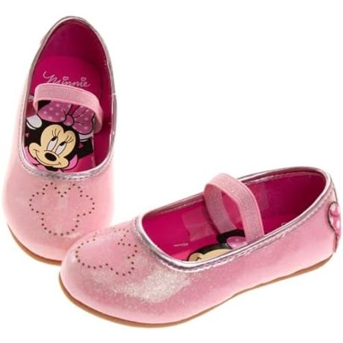 Disney Girls Mary Jane Flats - Kids Character Princess Dress up Slip-on Shoes (Toddler/Little Kid)