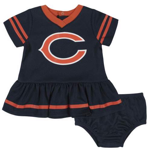 CHICAGO BEARS INFANT DRESS & DIAPER SET